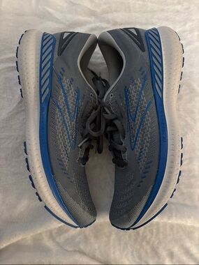 Brooks Glycerin GTD Gray & Blue Men’s Sneakers Sz 11